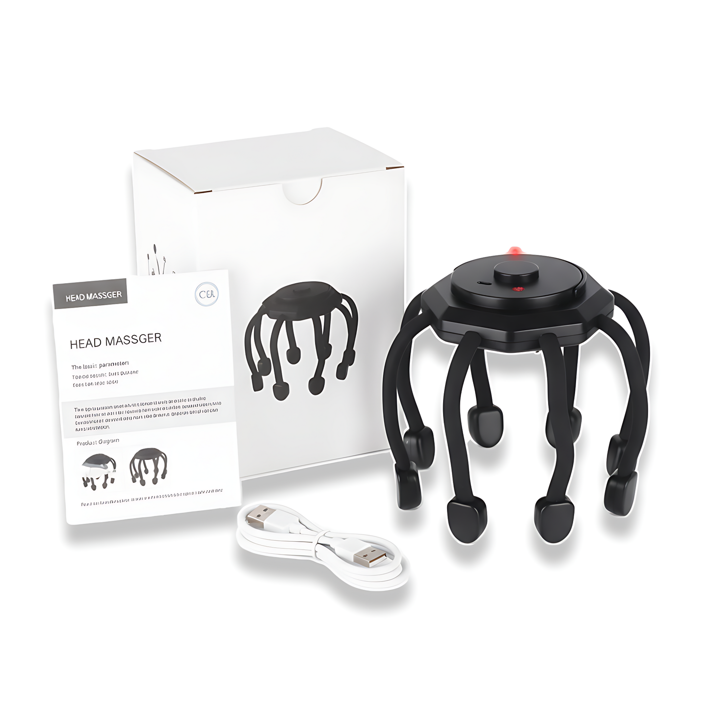 Electric Octopus Head Massager & Scalp Stimulator - Deep Relaxation & Stress Relief